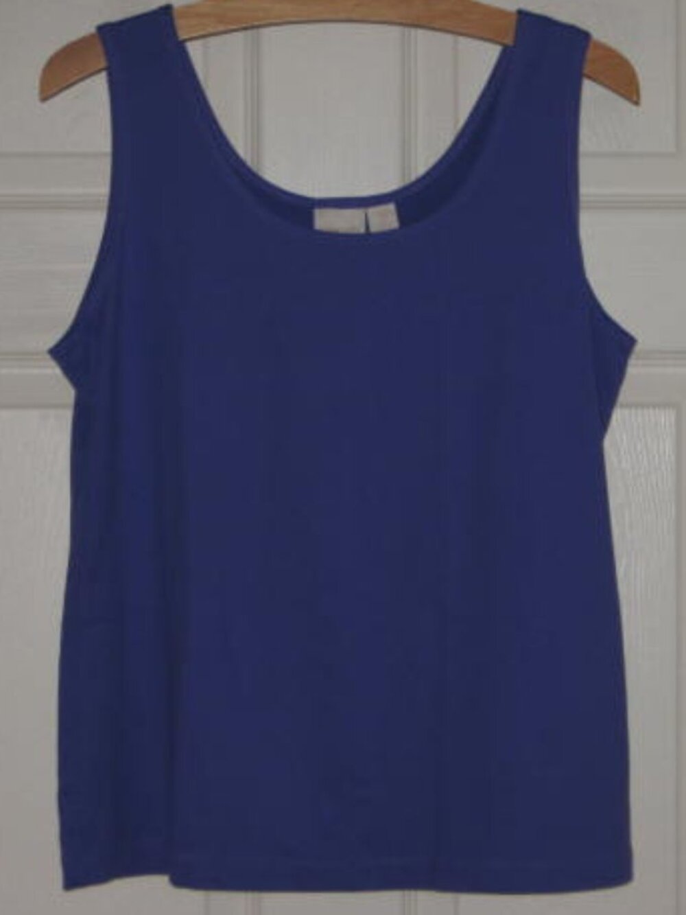Chicos 2 L Microfiber Contemporary Tank Purple Scoop Neck Nylon Spandex Excellen